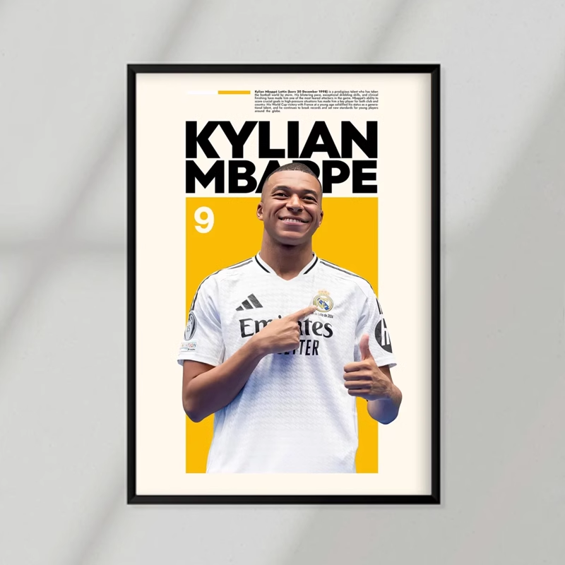 Mbappe Real Madrid Poster