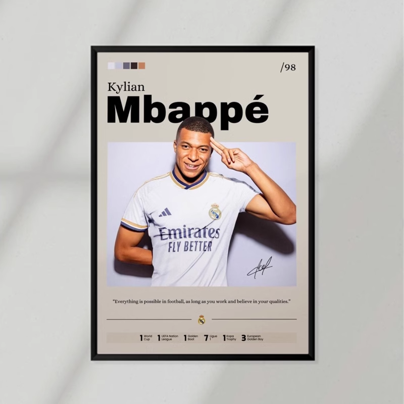 Kylian Mbappe Quote Poster