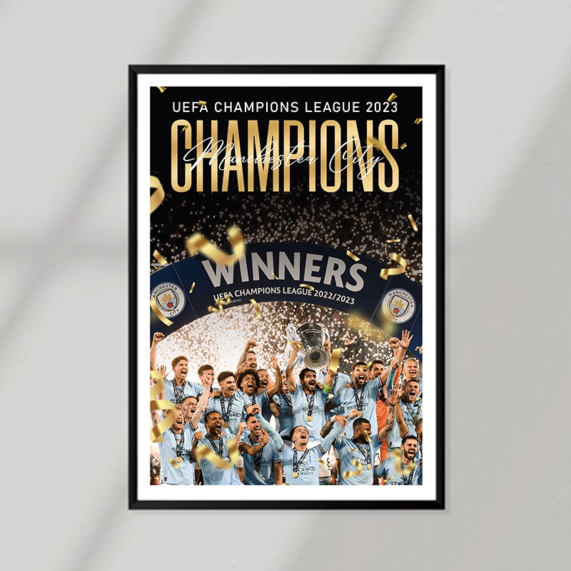 Plakat Manchester City Champions