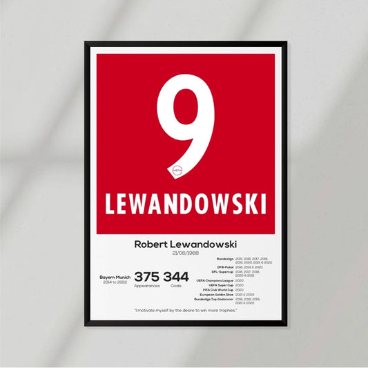 Lewandowski 9 Bayern Poster