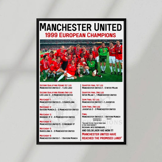 Manchester United UCL 1999 Poster