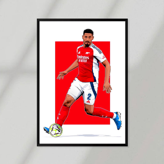 Arsenal Player Saliba Poster