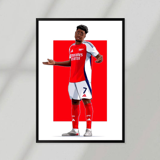 Arsenal Player Saka II Poster