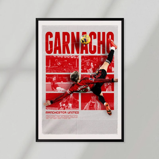 Garnacho Bicycle Kick Poster