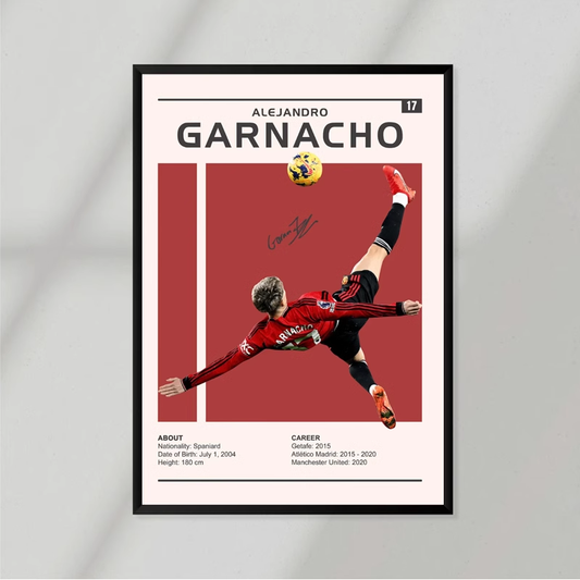Garnacho bicycle Kick Poster