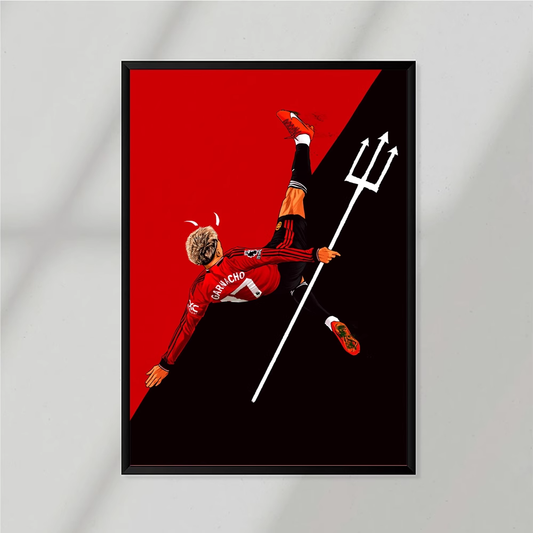 Garnacho Devil Poster