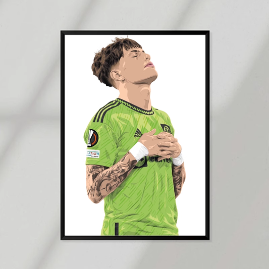 Garnacho Celebration Poster
