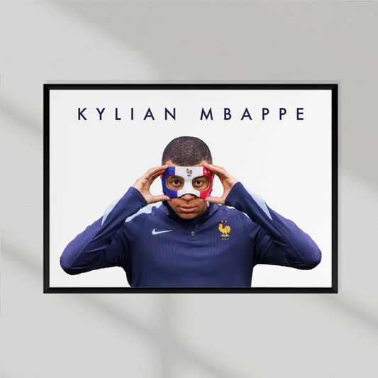 Kylian Mbappe Mask Poster