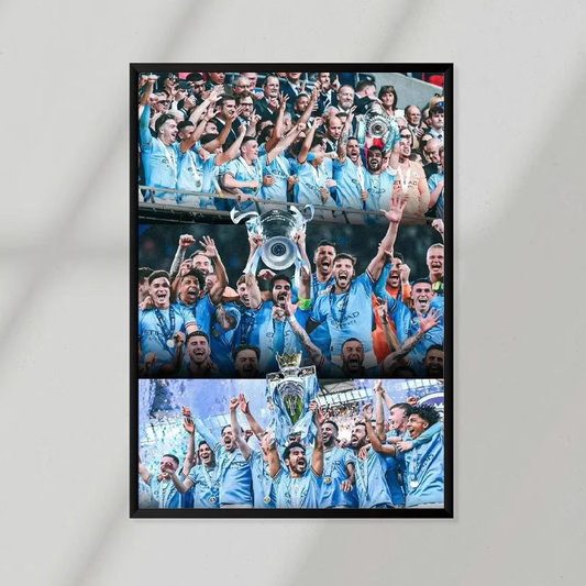 Manchester City 3-peat Poster