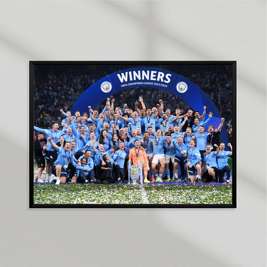 Manchester City UCL Win 2 Poster