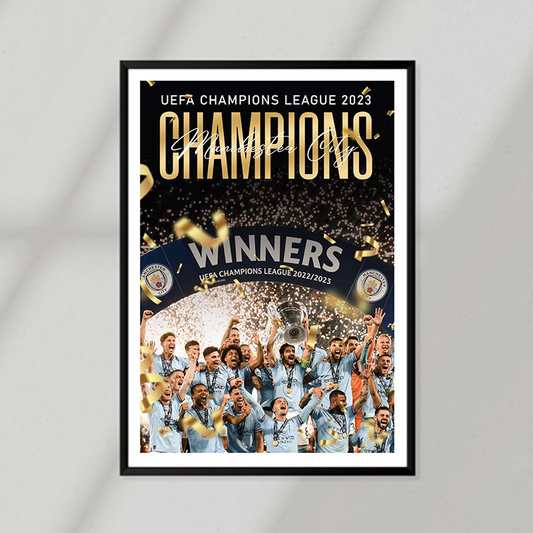 Manchester City Champions Poster